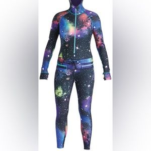 Space galaxy winter base layer bodysuit